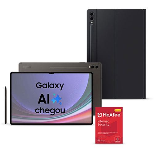 Pack Fnac Tablet Samsung Galaxy Tab S9 Ultra 14.6  Wi-Fi - 256GB - Graphite + Capa Teclado + S Pen + McAfee Internet Security - 3 Dispositivos - 1 Ano Online