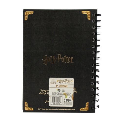 Caderno A5 Espiral Harry Potter: Hogwarts Shield - Blue Sky Fashion